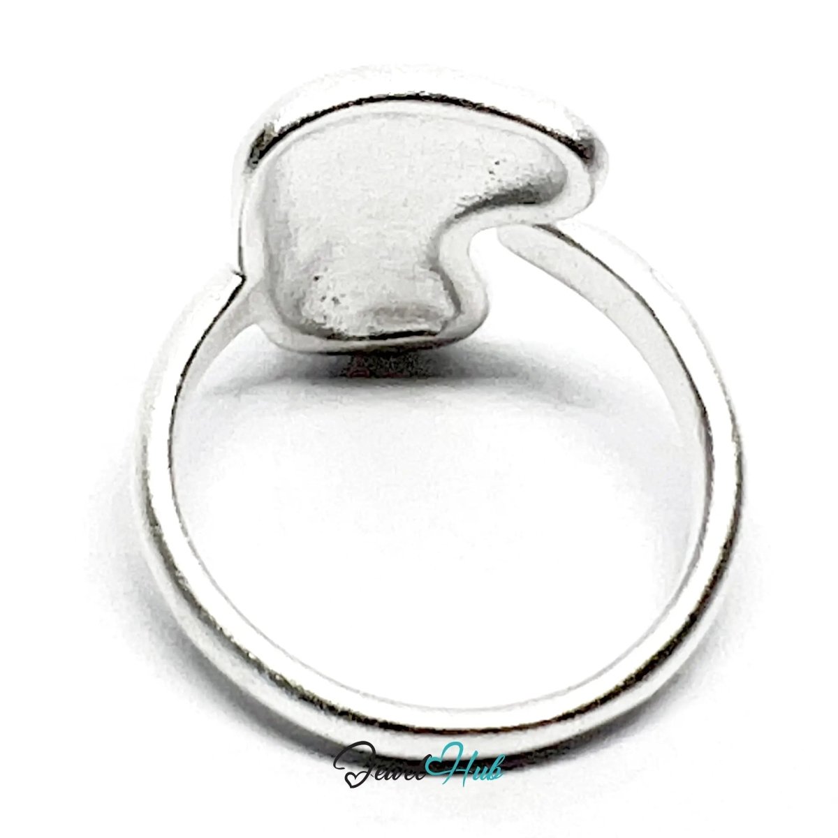 925 Silver Ring (Hallmarked) Abstract Face · UK M - N - O · US 6.5–8 · 3.68g - JewelHub.co.uk