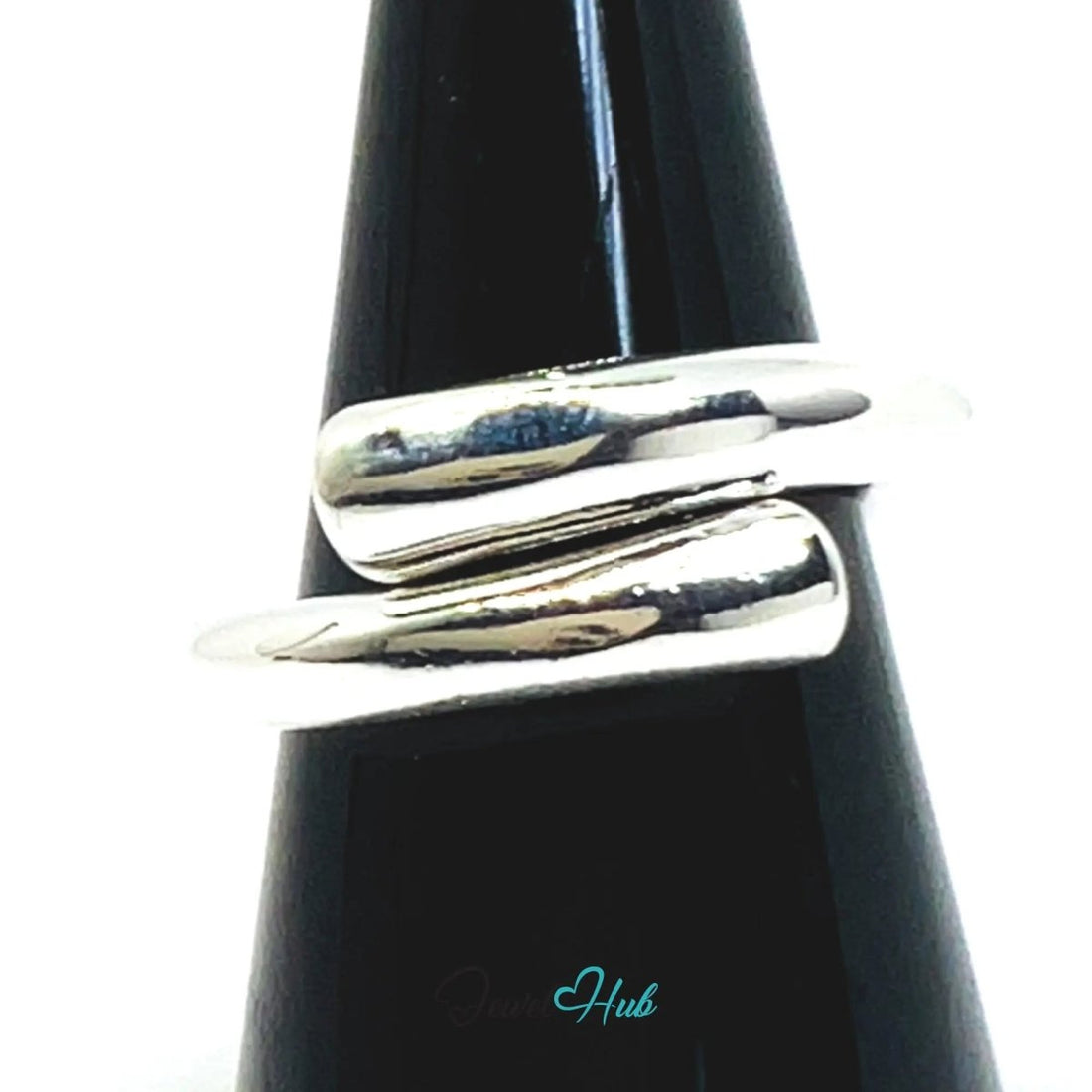 925 Silver Ring (Hallmarked) Aero Fold Design | 7.1–7.7g | Adjustable UK N - O - P - JewelHub.co.uk