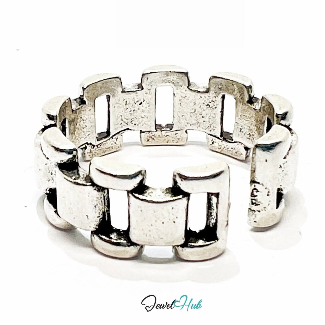 925 Silver Ring (Hallmarked) Chain - Link - Everyday Luxury | 4.08g | Adjustable UK N - O - P - JewelHub.co.uk