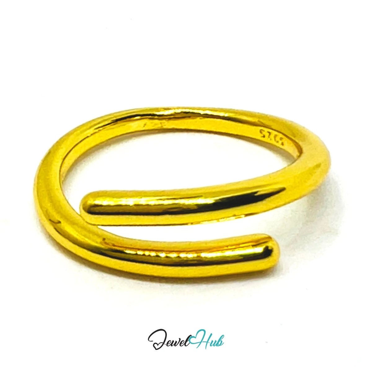 925 Silver Ring (Hallmarked) Forged Nail Design | 3.25g | Adjustable UK O - P - Q - JewelHub.co.uk