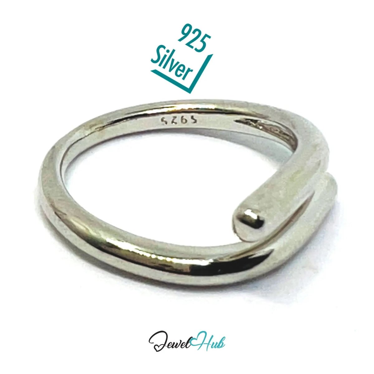 925 Silver Ring (Hallmarked) Forged Nail Design | 3.25g | Adjustable UK O - P - Q - JewelHub.co.uk