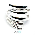 925 Silver Ring (Hallmarked) Multi - Band Wrap · UK N - O - P · US 7–8.5 · 4.34g - JewelHub.co.uk