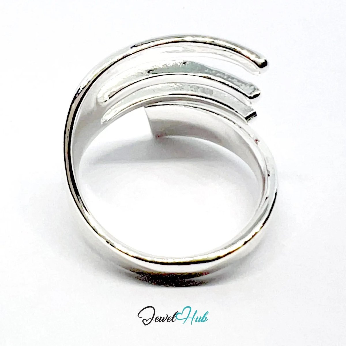 925 Silver Ring (Hallmarked) Multi - Band Wrap · UK N - O - P · US 7–8.5 · 4.34g - JewelHub.co.uk