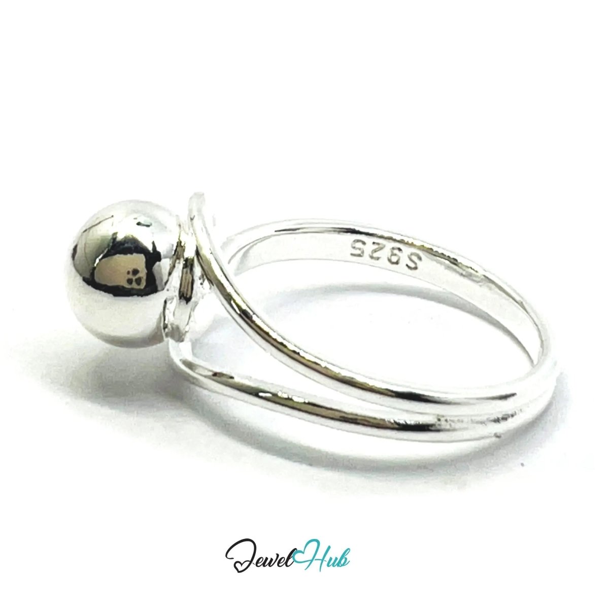 925 Silver Ring (Hallmarked) Orb Crest Design | 2.62g | Adjustable UK N - O - P - JewelHub.co.uk