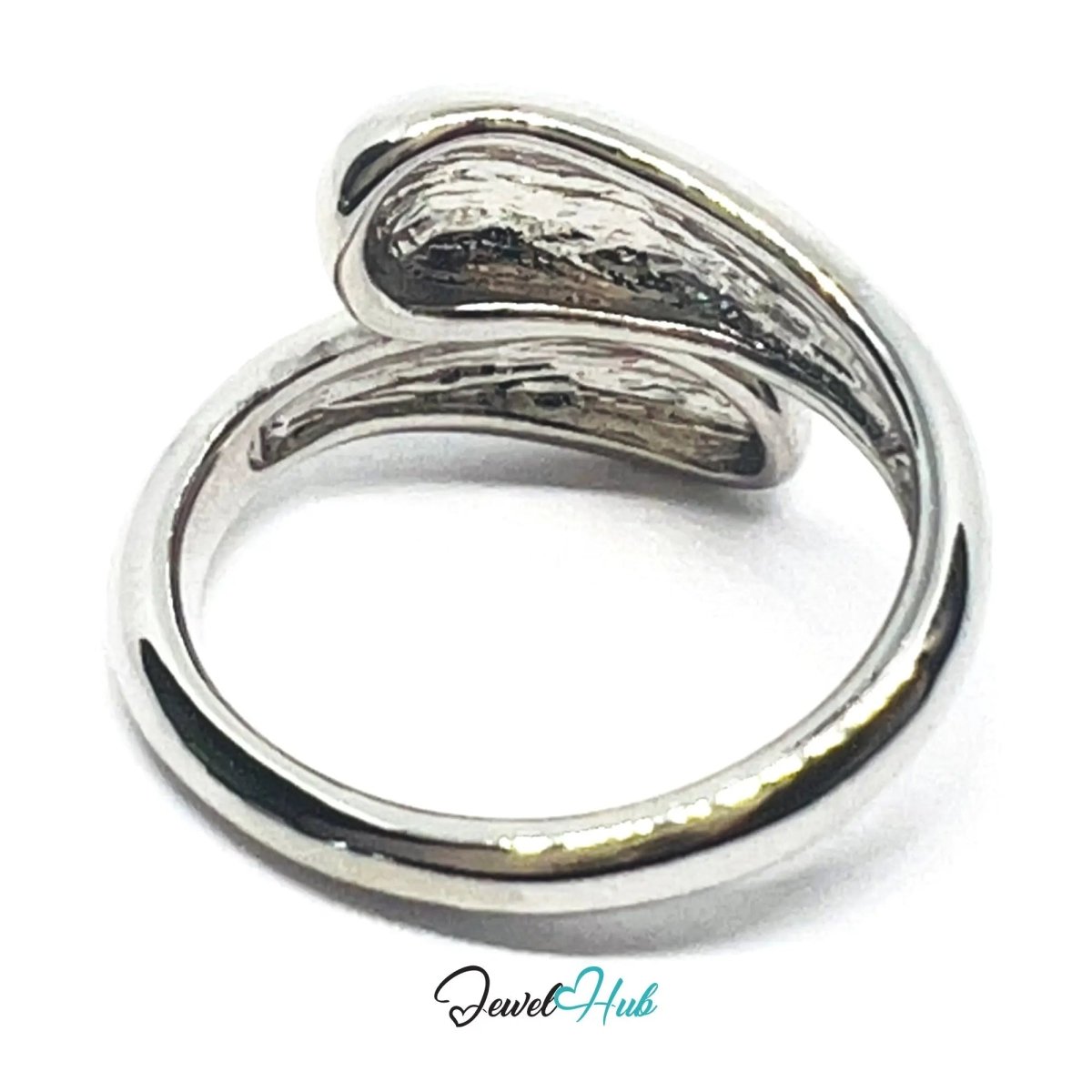 925 Silver Ring (Hallmarked) Overlap Twist · UK K - L - M · US 5.5–6.5 · 4.28g - JewelHub.co.uk