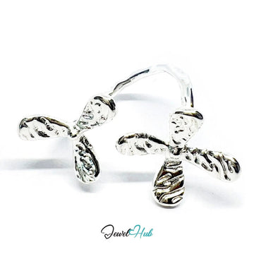925 Silver Ring (Hallmarked) Propeller Petal · UK M - N - O · US 6.5–8 · 3.86g - JewelHub.co.uk