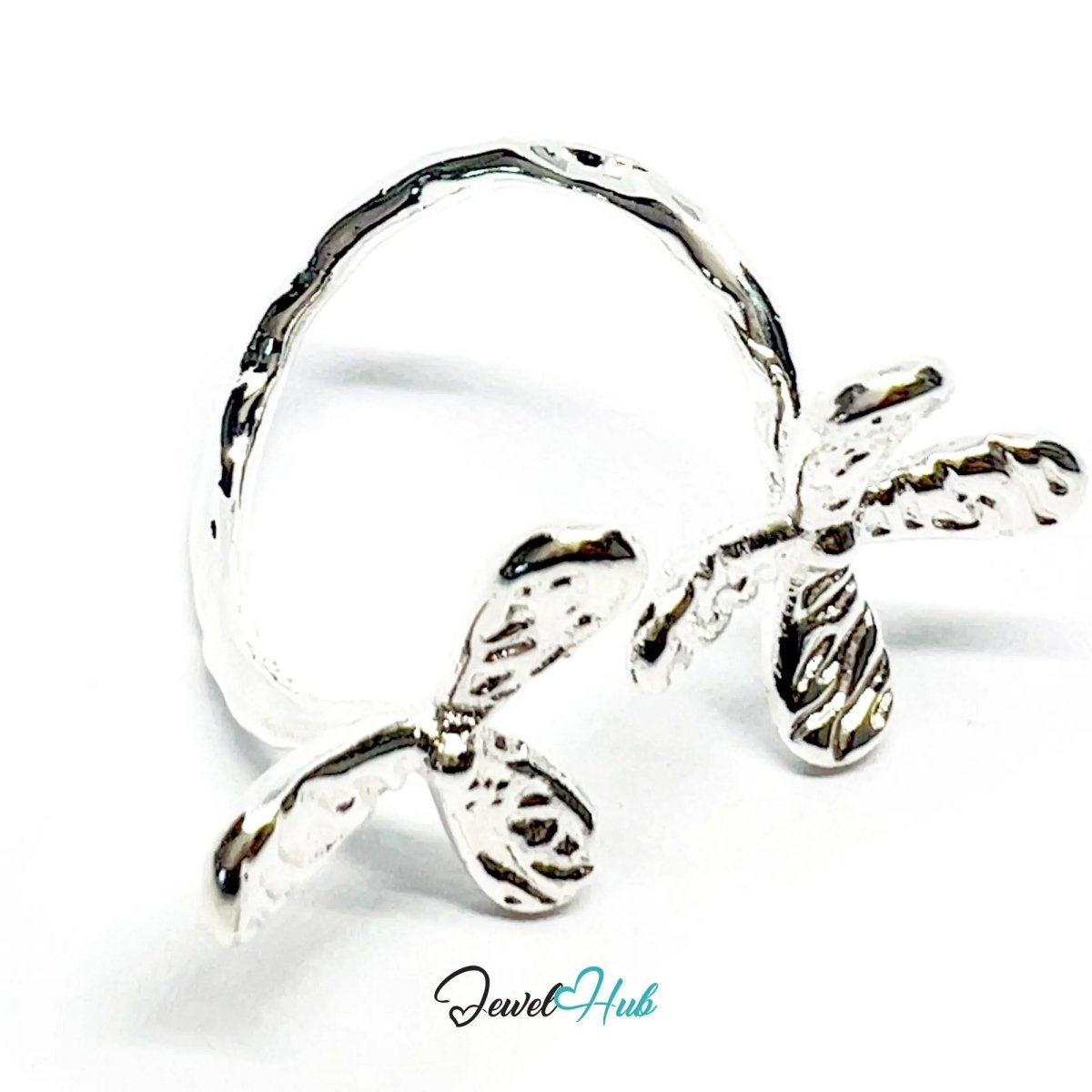 925 Silver Ring (Hallmarked) Propeller Petal · UK M - N - O · US 6.5–8 · 3.86g - JewelHub.co.uk