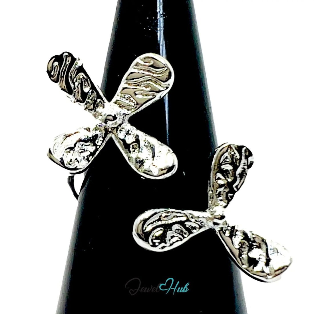 925 Silver Ring (Hallmarked) Propeller Petal · UK M - N - O · US 6.5–8 · 3.86g - JewelHub.co.uk