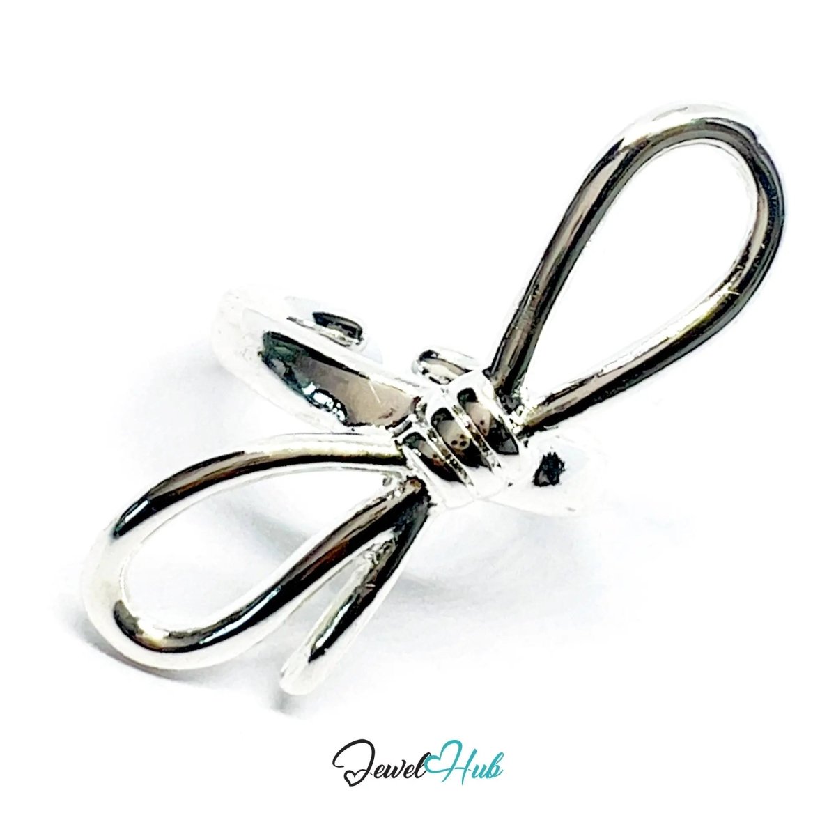 925 Silver Ring (Hallmarked) Sculptural Bow · UK M - N - O · US 6.5–8 · 5.94g - JewelHub.co.uk