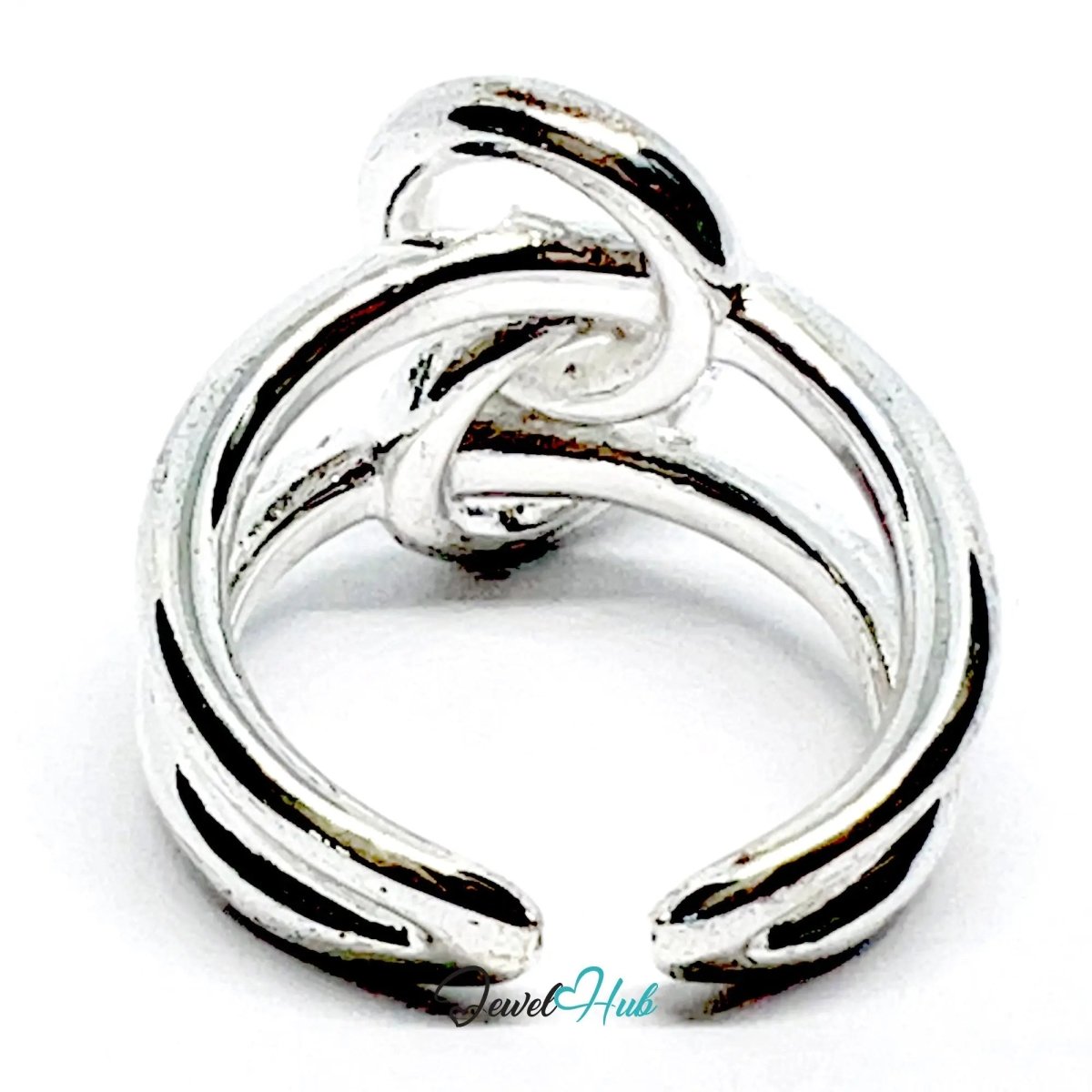 925 Silver Ring (Hallmarked) Sculptural Knot · UK M - N - O · US 6.5–8 · 6.78g - JewelHub.co.uk