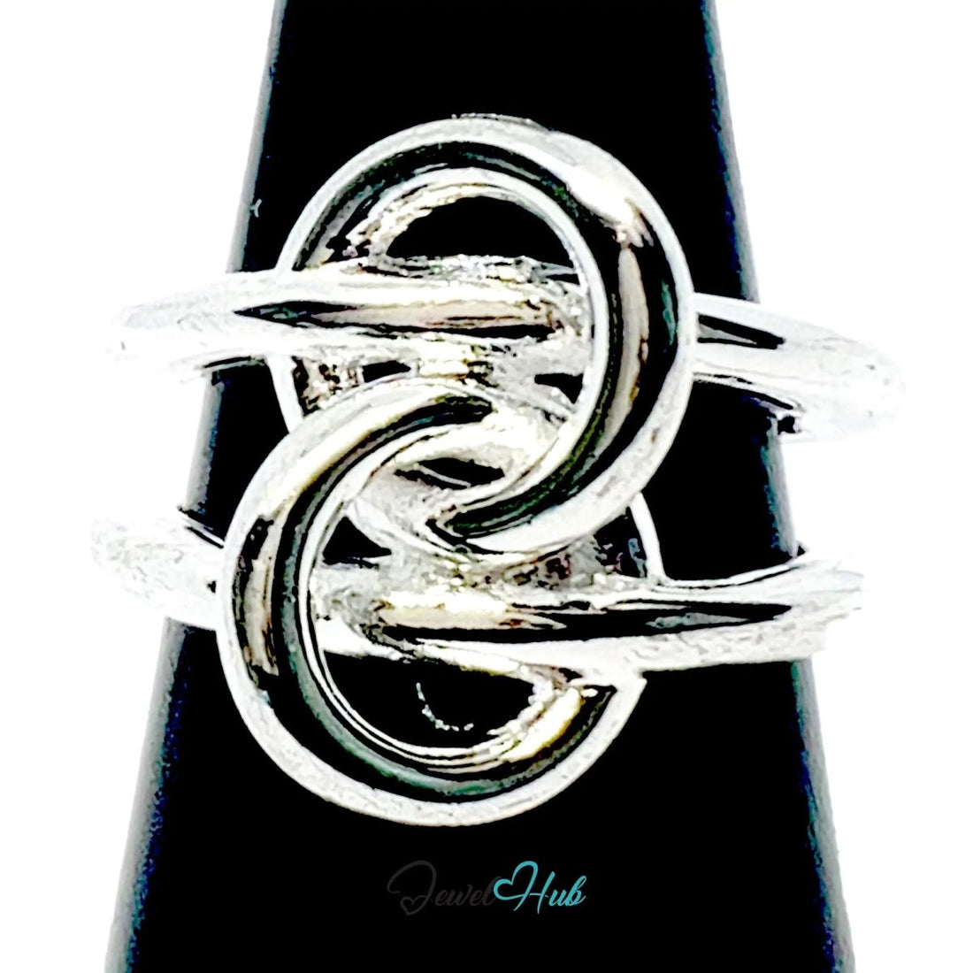 925 Silver Ring (Hallmarked) Sculptural Knot · UK M - N - O · US 6.5–8 · 6.78g - JewelHub.co.uk