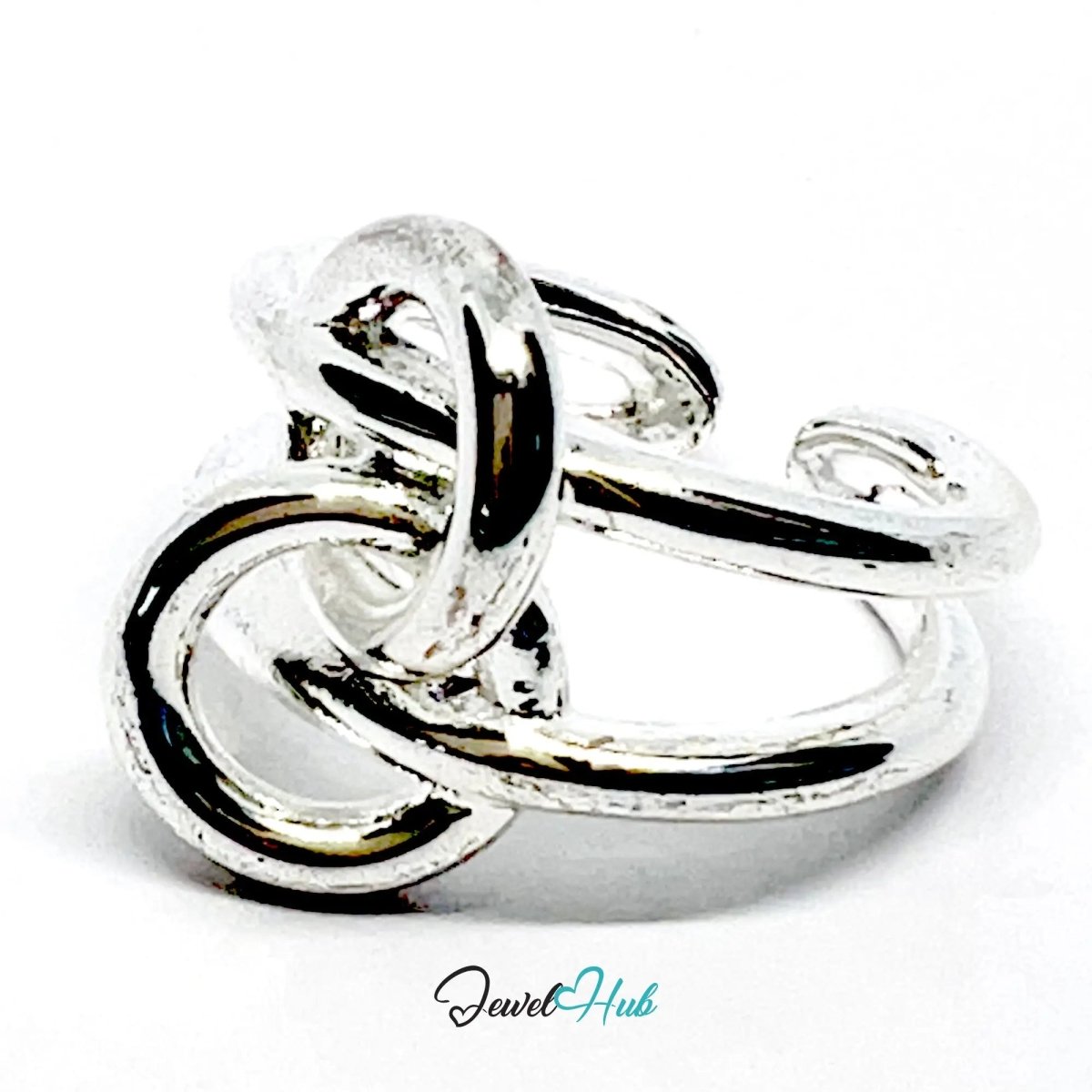 925 Silver Ring (Hallmarked) Sculptural Knot · UK M - N - O · US 6.5–8 · 6.78g - JewelHub.co.uk