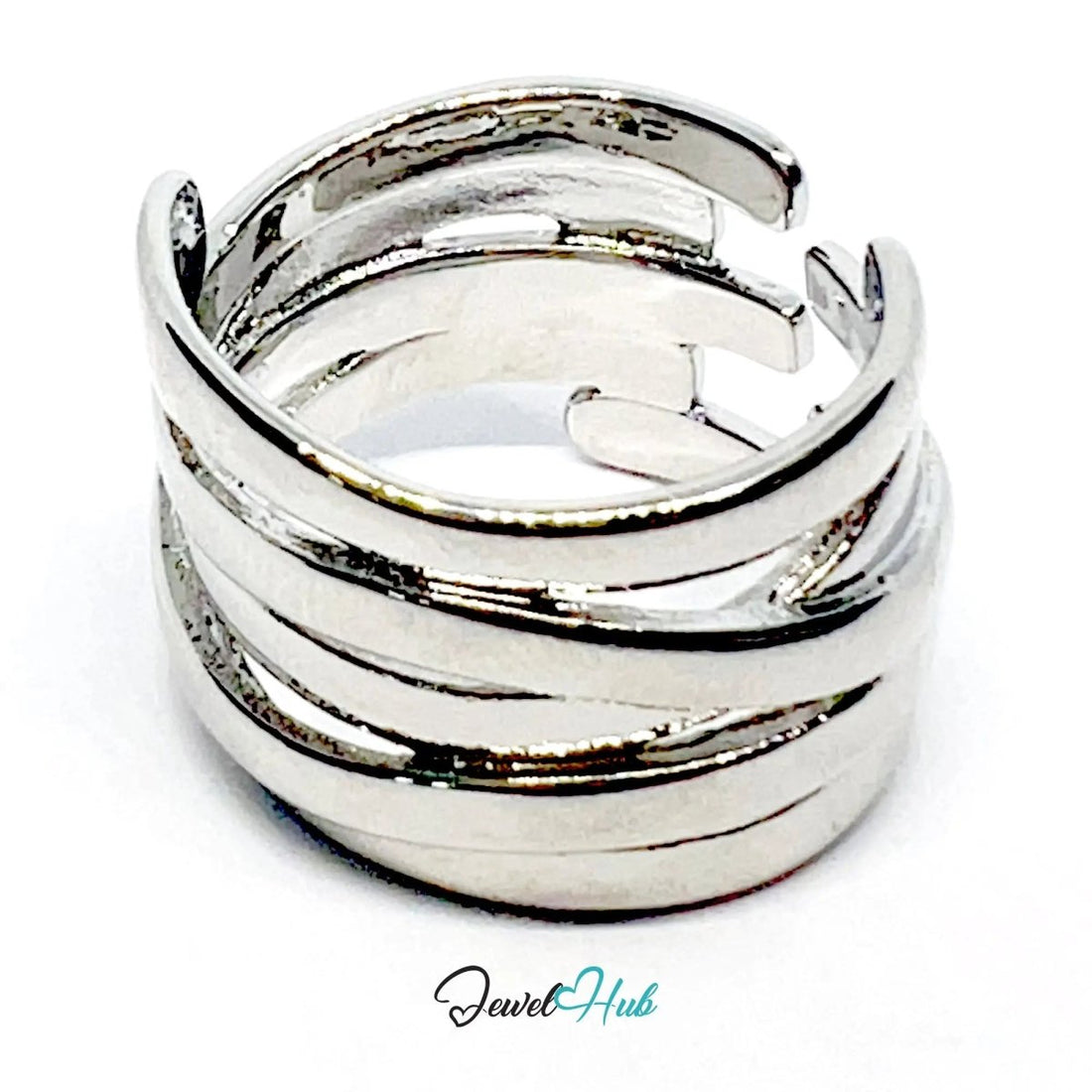 925 Silver Ring (Hallmarked) Sculptural Wrap · UK M - N - O · US 6.5–8 · 5.6g - JewelHub.co.uk