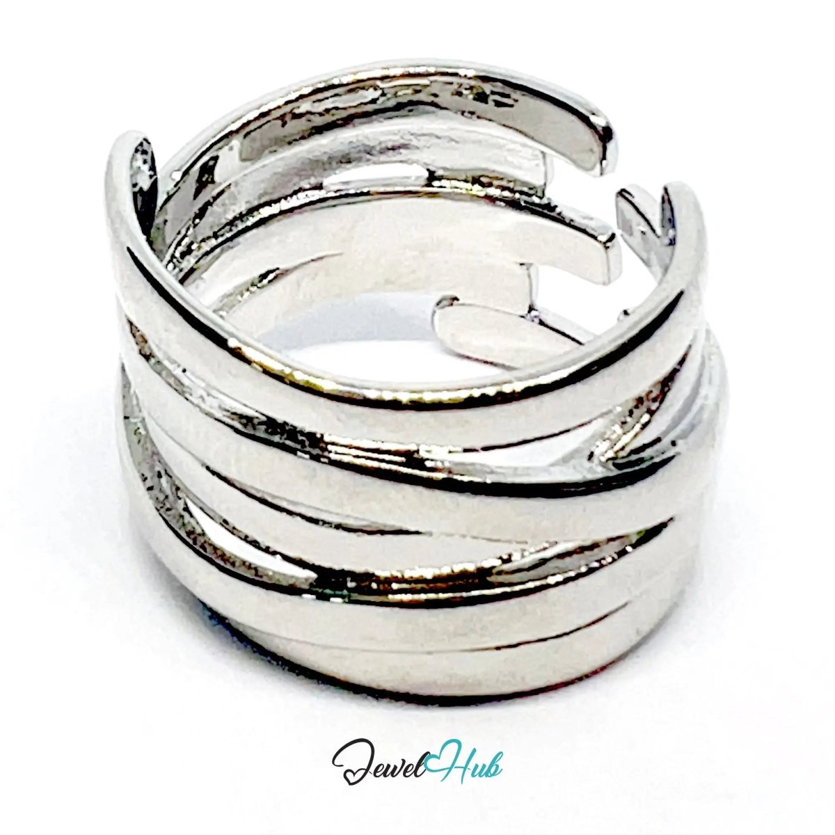 925 Silver Ring (Hallmarked) Sculptural Wrap · UK M - N - O · US 6.5–8 · 5.6g - JewelHub.co.uk