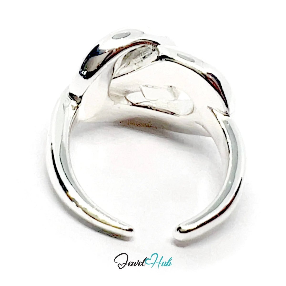 925 Silver Ring (Hallmarked) Textured Knot · UK L - M - N · US 6–7.5 · 6.6g - JewelHub.co.uk