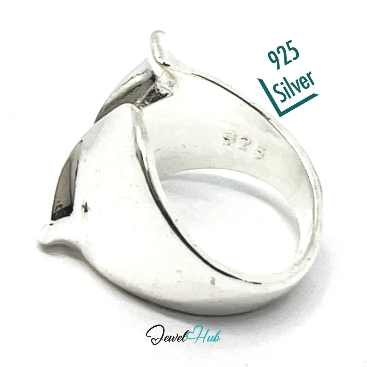 925 Silver Ring (Hallmarked) Twin Leaf Design | 6.4–7.2g | Adjustable UK L - M - N - JewelHub.co.uk