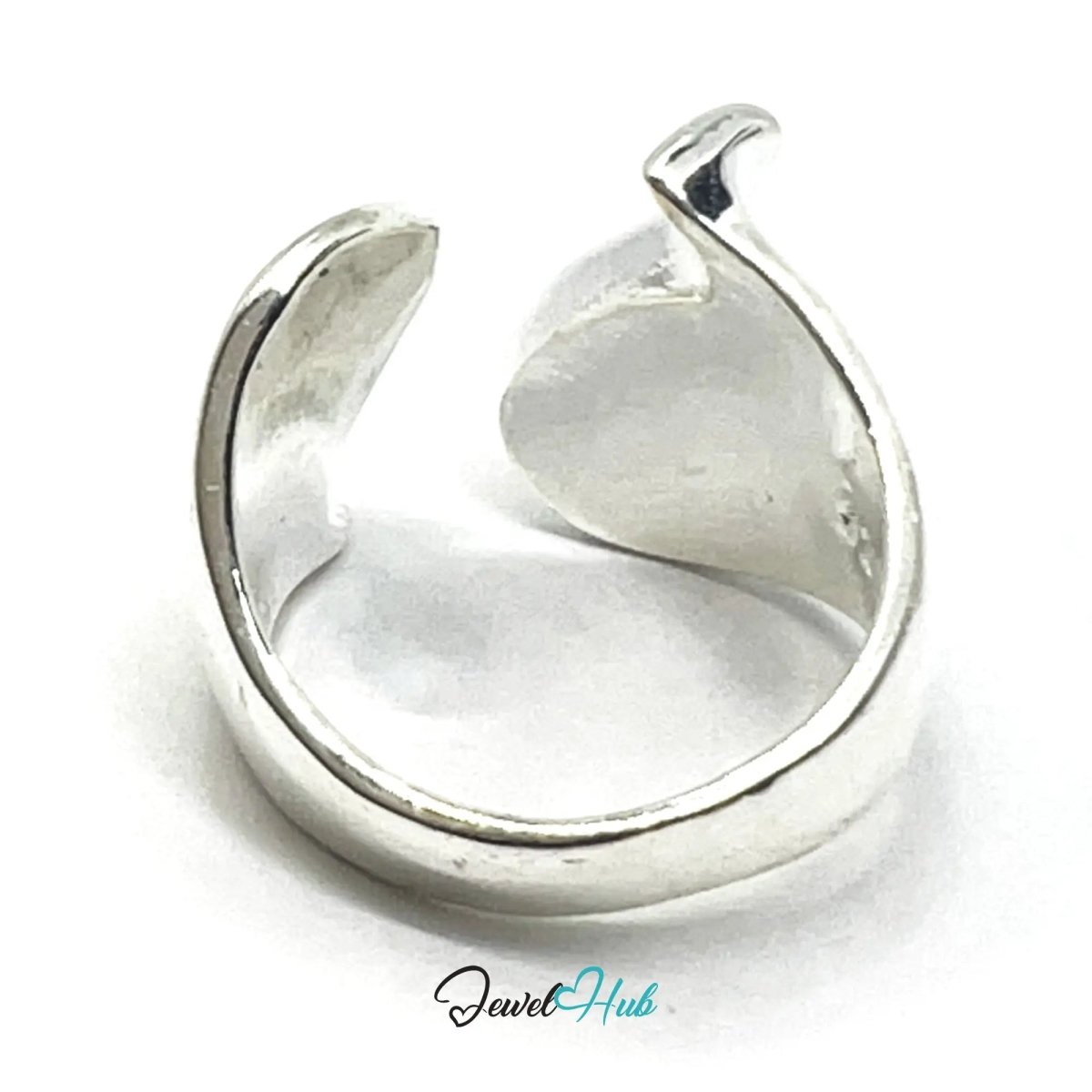925 Silver Ring (Hallmarked) Twin Leaf Design | 6.4–7.2g | Adjustable UK L - M - N - JewelHub.co.uk