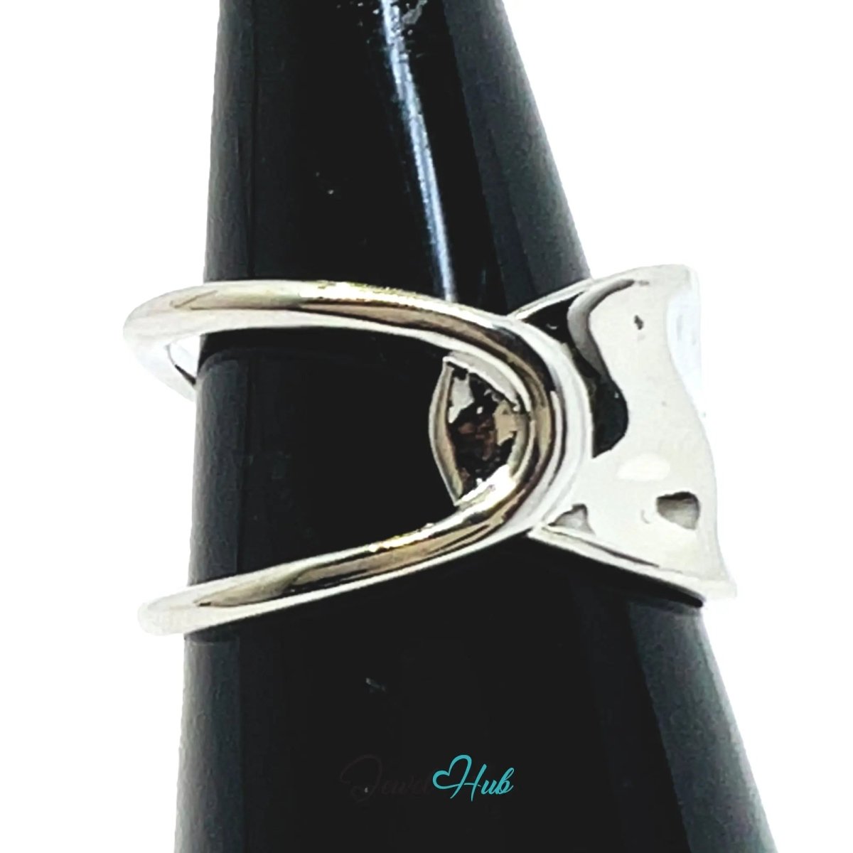 925 Silver Ring (Hallmarked) Twisted Loop · UK N - O - P · US 7–8 · 3.50g - JewelHub.co.uk