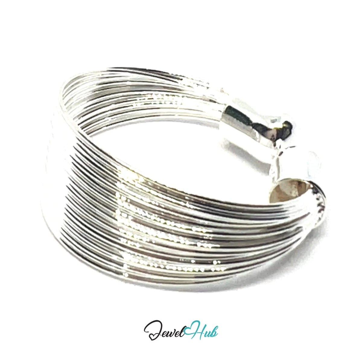 925 Silver Ring (Hallmarked) Wire Coil · UK M - N - O · US 6.5–8 · 2.0g - JewelHub.co.uk