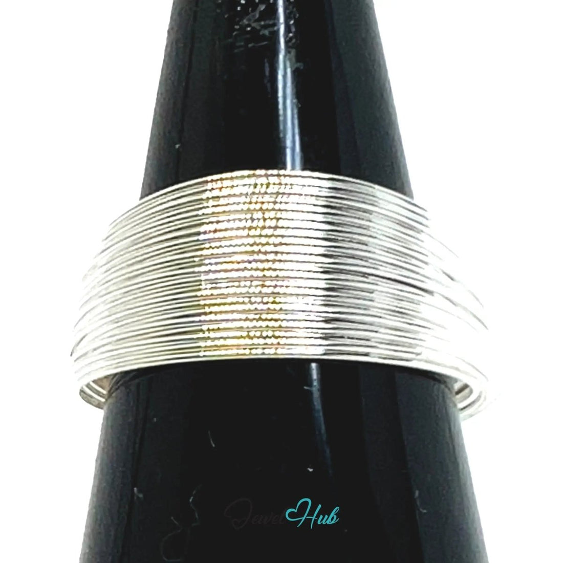 925 Silver Ring (Hallmarked) Wire Coil · UK M - N - O · US 6.5–8 · 2.0g - JewelHub.co.uk