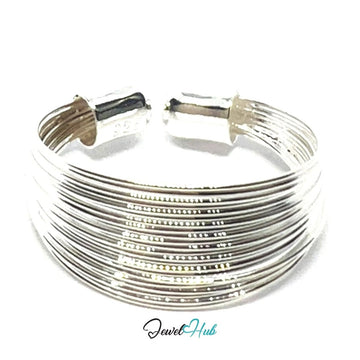 925 Silver Ring (Hallmarked) Wire Coil · UK M - N - O · US 6.5–8 · 2.0g - JewelHub.co.uk
