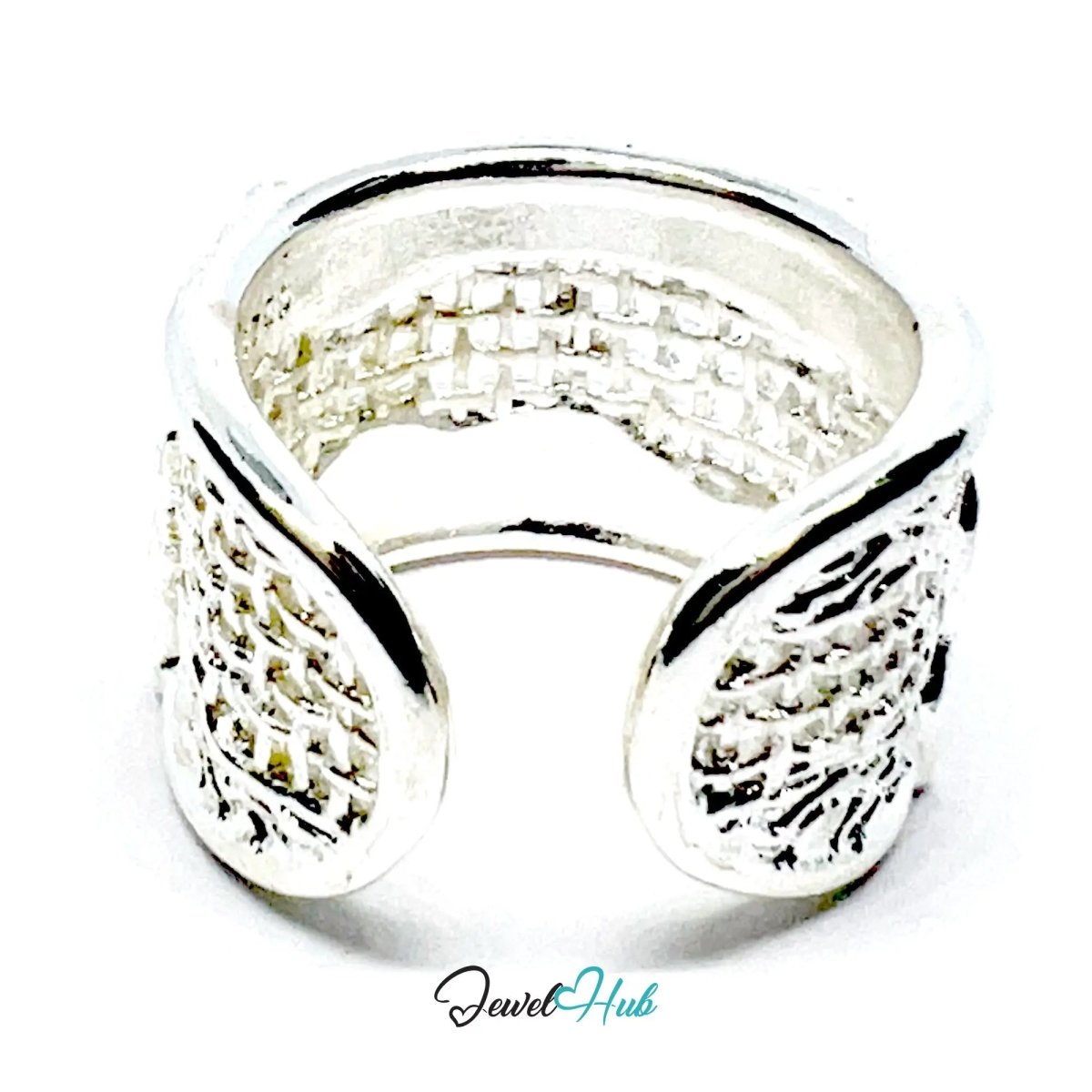 925 Silver Ring (Hallmarked) Woven Crest · UK O - P - Q · US 7.5–8.5 · 6.04g - JewelHub.co.uk