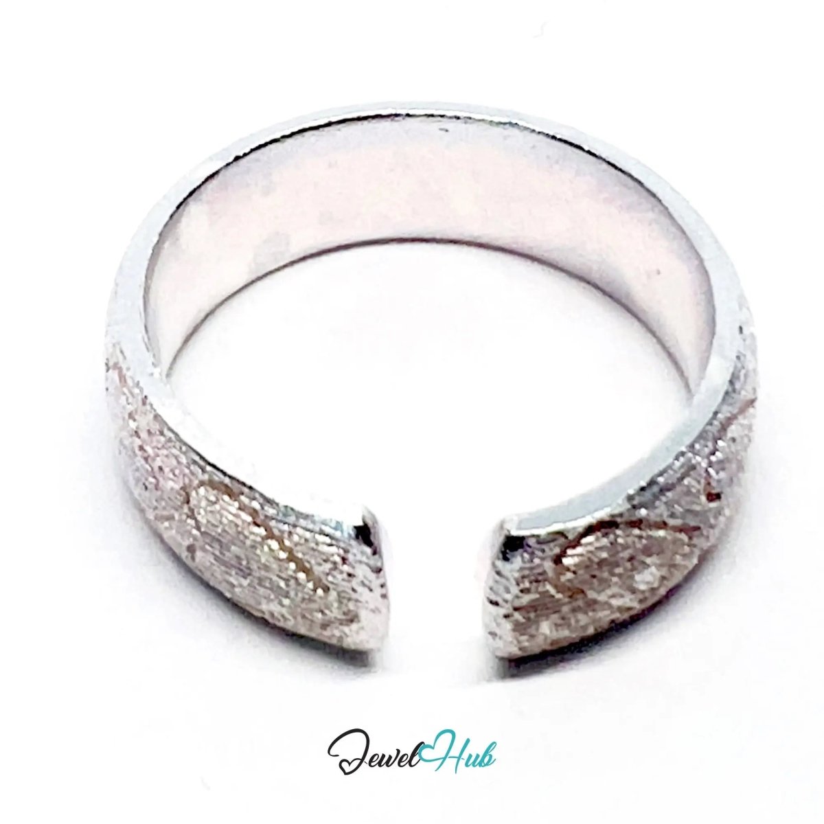 925 Silver Ring · Rose Gold - Plated · Textured Finish · UK O - P - Q · US 7.5–9 · 4.91g · Hallmarked - JewelHub.co.uk