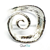 925 Sterling Silver Spiral Ring - Size M-O - 