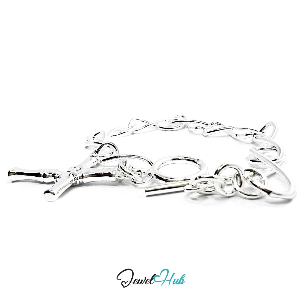 アクセサリー cross design silver 925 bracelet 925 Sterling Silver Infinity Links Cross Bracelet - 18cm