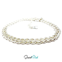 925 Sterling Silver Curb Chain Bracelet 4.5mm