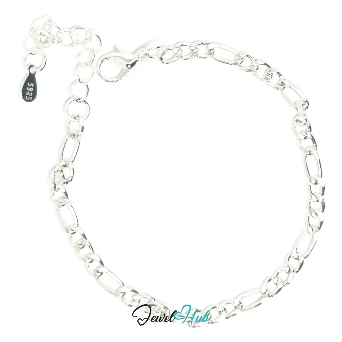 925 Sterling Silver Lightskein Chain Bracelet with Minimalist Shine - JewelHub.co.uk