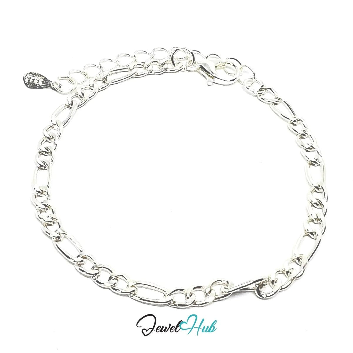 925 Sterling Silver Lightskein Chain Bracelet with Minimalist Shine - JewelHub.co.uk