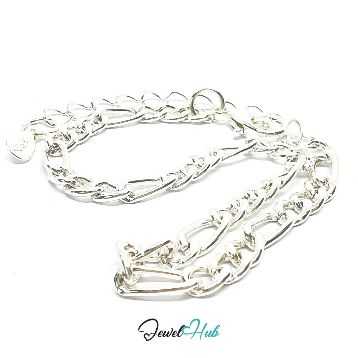 925 Sterling Silver Lightskein Chain Bracelet with Minimalist Shine - JewelHub.co.uk