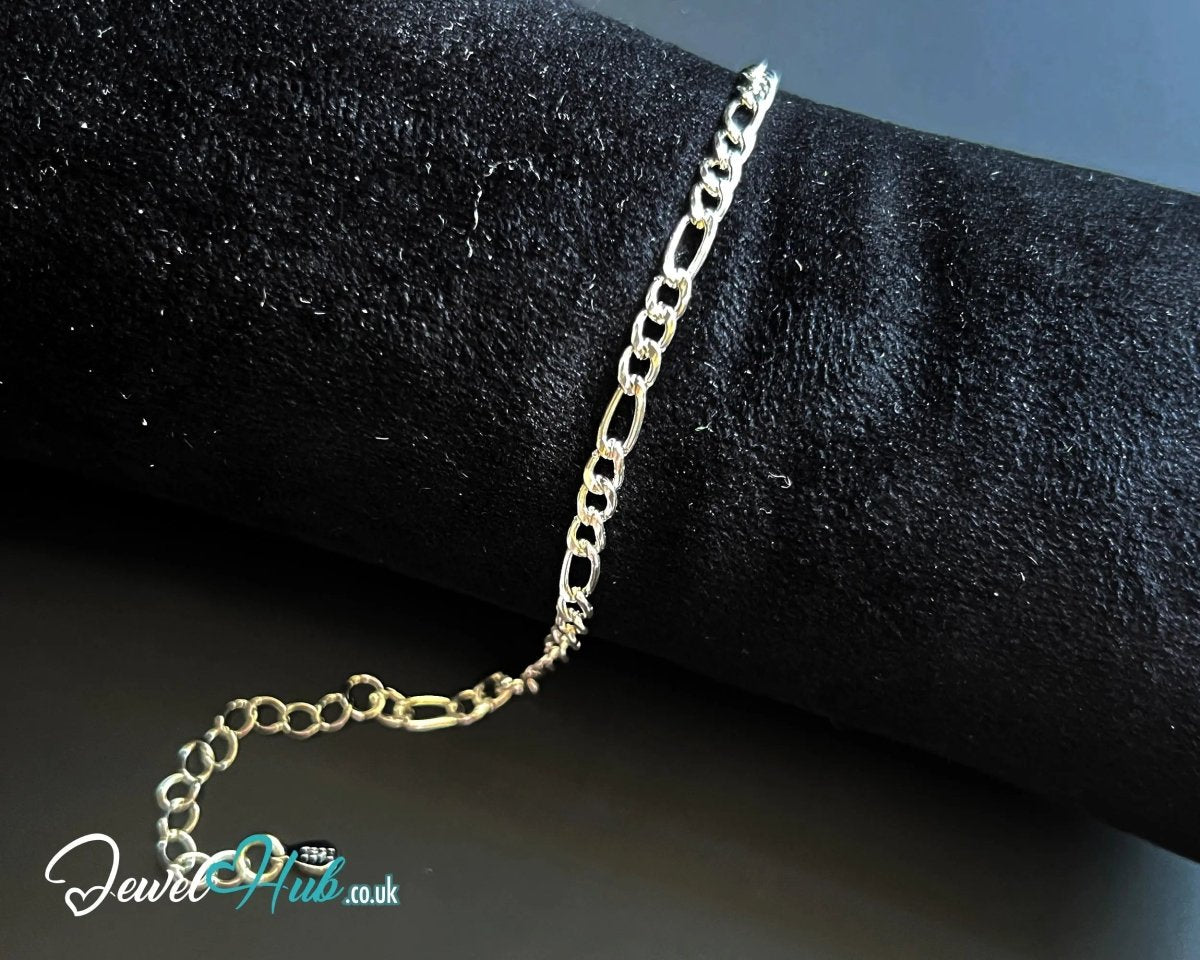 925 Sterling Silver Lightskein Chain Bracelet with Minimalist Shine - JewelHub.co.uk