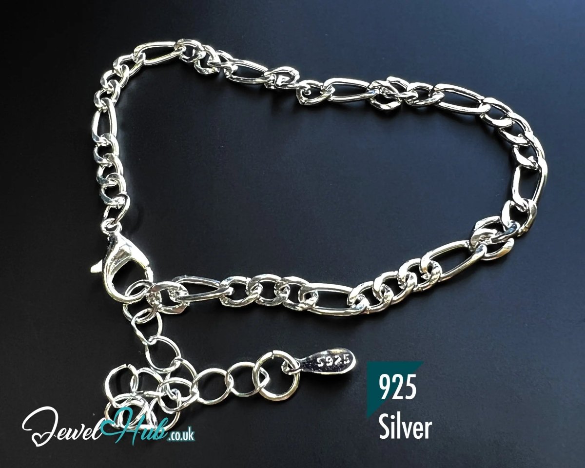 925 Sterling Silver Lightskein Chain Bracelet with Minimalist Shine - JewelHub.co.uk