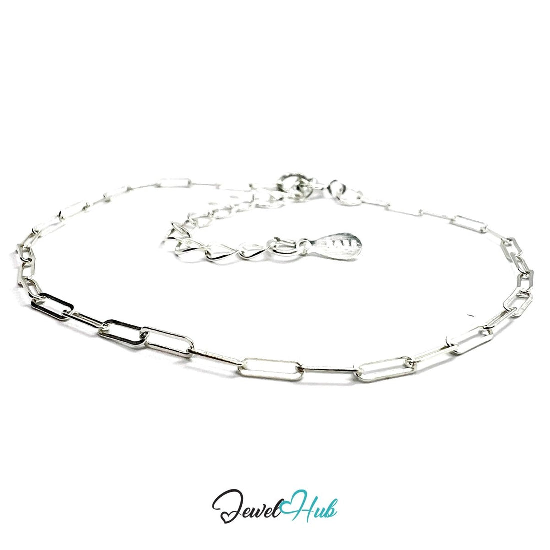925 Sterling Silver Paperclip Chain Bracelet 2×5.5mm | 18–22cm - JewelHub.co.uk