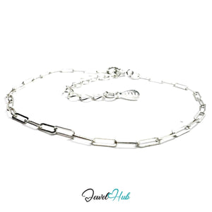 925 Sterling Silver Paperclip Chain Bracelet 2×5.5mm | 18–22cm - JewelHub.co.uk