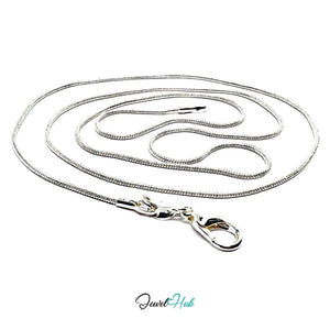 925 Sterling Silver Sleek Chain Necklace – 1.2mm | Timeless Minimalist Layers (fully hallmarked) - JewelHub.co.uk