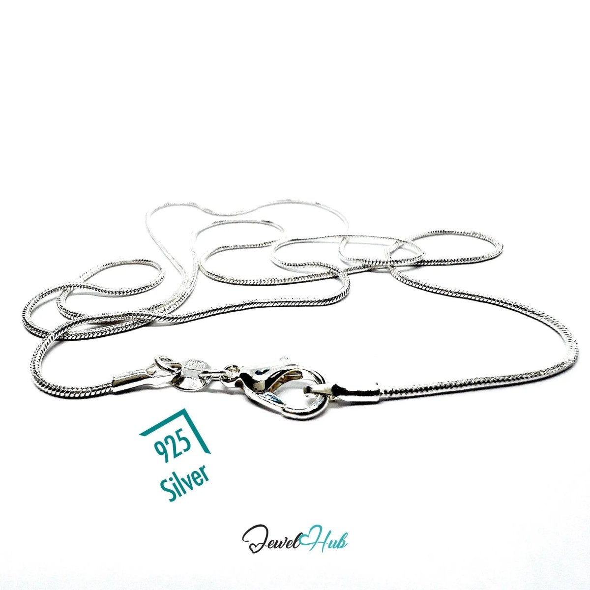 925 Sterling Silver Sleek Chain Necklace – 1.2mm | Timeless Minimalist Layers (fully hallmarked) - JewelHub.co.uk