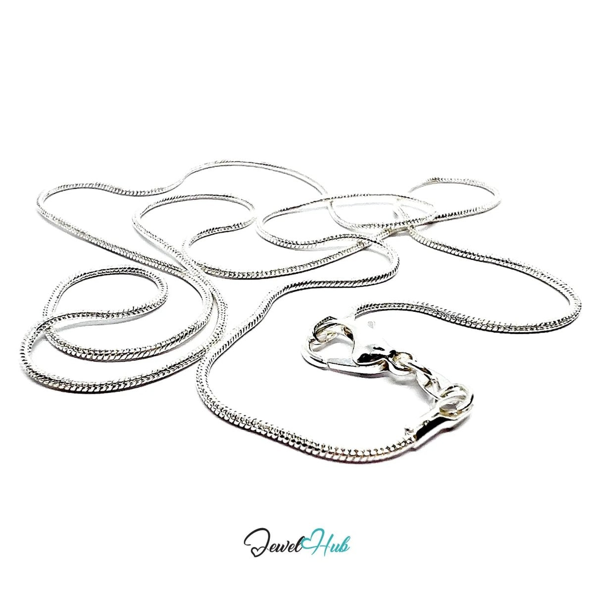 925 Sterling Silver Sleek Chain Necklace – 1.2mm | Timeless Minimalist Layers (fully hallmarked) - JewelHub.co.uk