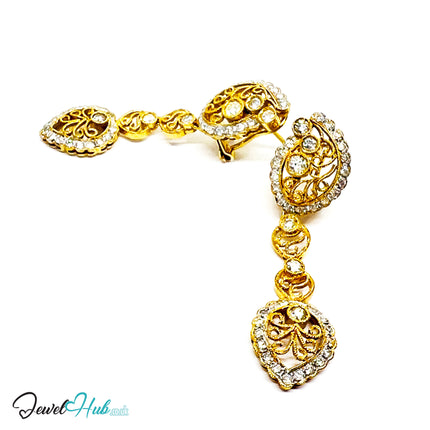 18K Gold Celestia Bloom Clip-On Earrings · 1.15ct Diamond · Sculptural Elegance · Ceremony-Ready Sparkle - JewelHub