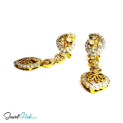 18K Gold Celestia Bloom Clip-On Earrings · 1.15ct Diamond · Sculptural Elegance · Ceremony-Ready Sparkle - JewelHub