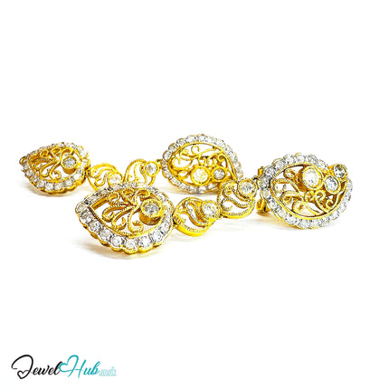 18K Gold Celestia Bloom Clip-On Earrings · 1.15ct Diamond · Sculptural Elegance · Ceremony-Ready Sparkle - JewelHub