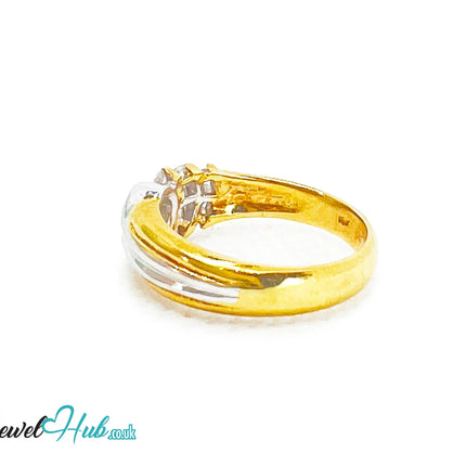 18k Solid Gold Modernist Diamond Ring | 0.38ct | UK L US 6 | Geometric & Modernism JH