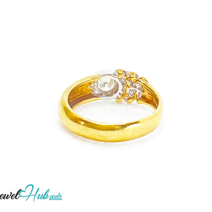 18k Solid Gold Modernist Diamond Ring | 0.38ct | UK L US 6 | Geometric & Modernism JH