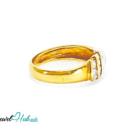 18k Solid Gold Modernist Diamond Ring | 0.38ct | UK L US 6 | Geometric & Modernism JH