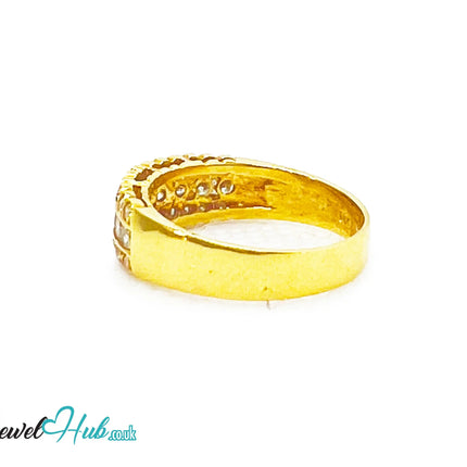 18k Gold Triple-row Pavé Band Diamond Ring | 0.55ct | UK N US 7 | Triple Row Brilliance JH