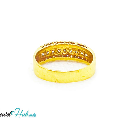 18k Gold Triple-row Pavé Band Diamond Ring | 0.55ct | UK N US 7 | Triple Row Brilliance JH
