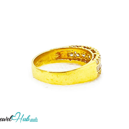 18k Gold Triple-row Pavé Band Diamond Ring | 0.55ct | UK N US 7 | Triple Row Brilliance JH