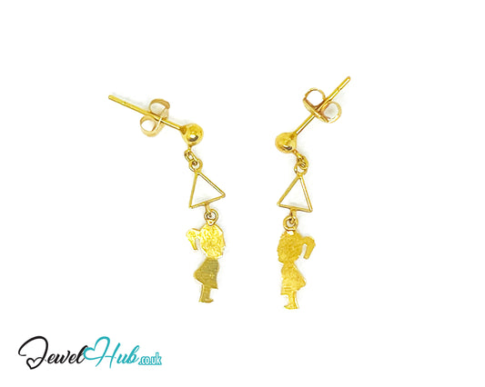 14K Solid Gold “Balloon Daydream” Earring – Whimsical Charm in Lightweight Gold